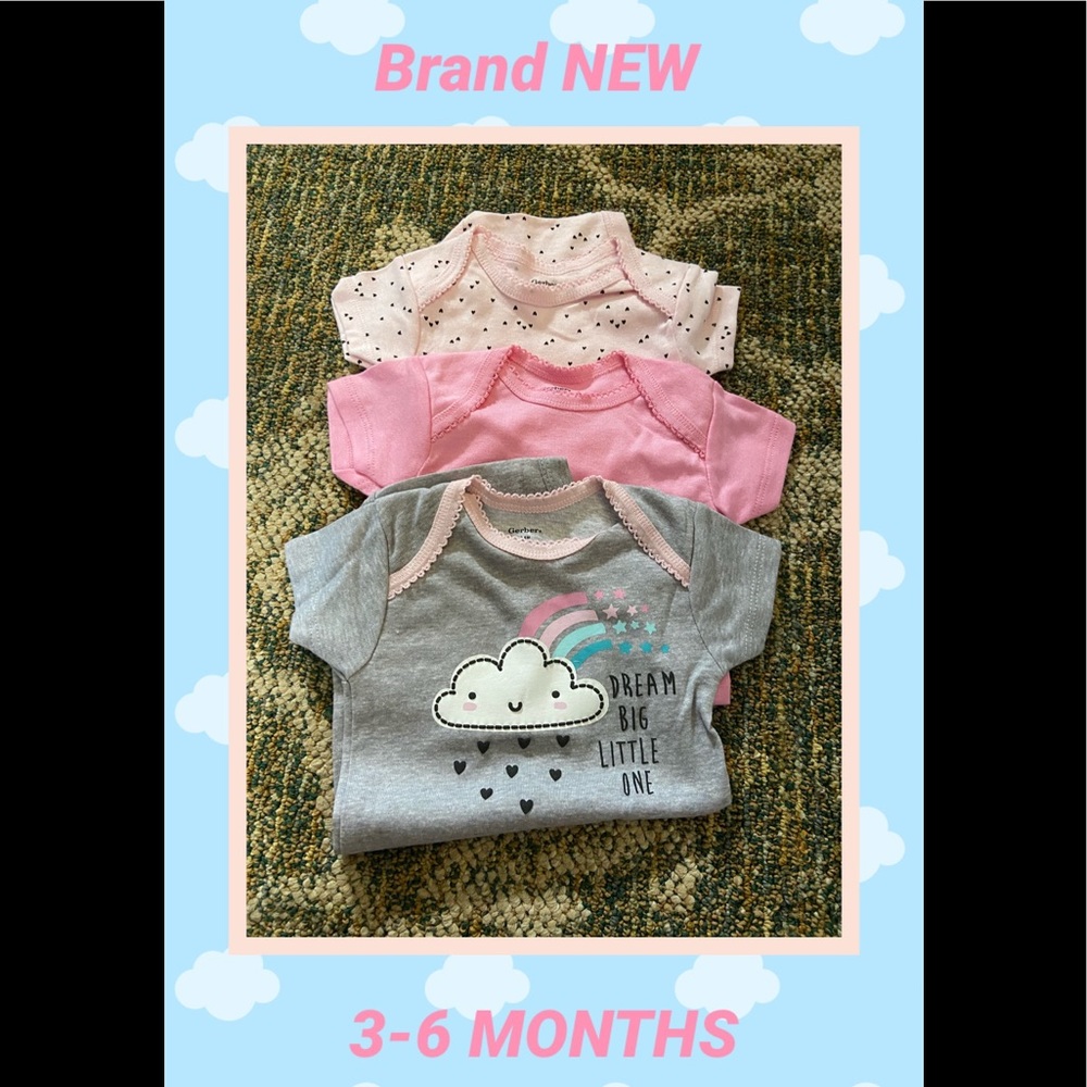 3 pc set short sleeve onesie